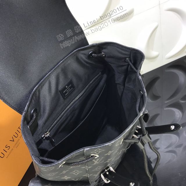 LV包 lv男包 N41379黑花 Christopher小號雙肩包 LV男雙肩背包  ydh3434